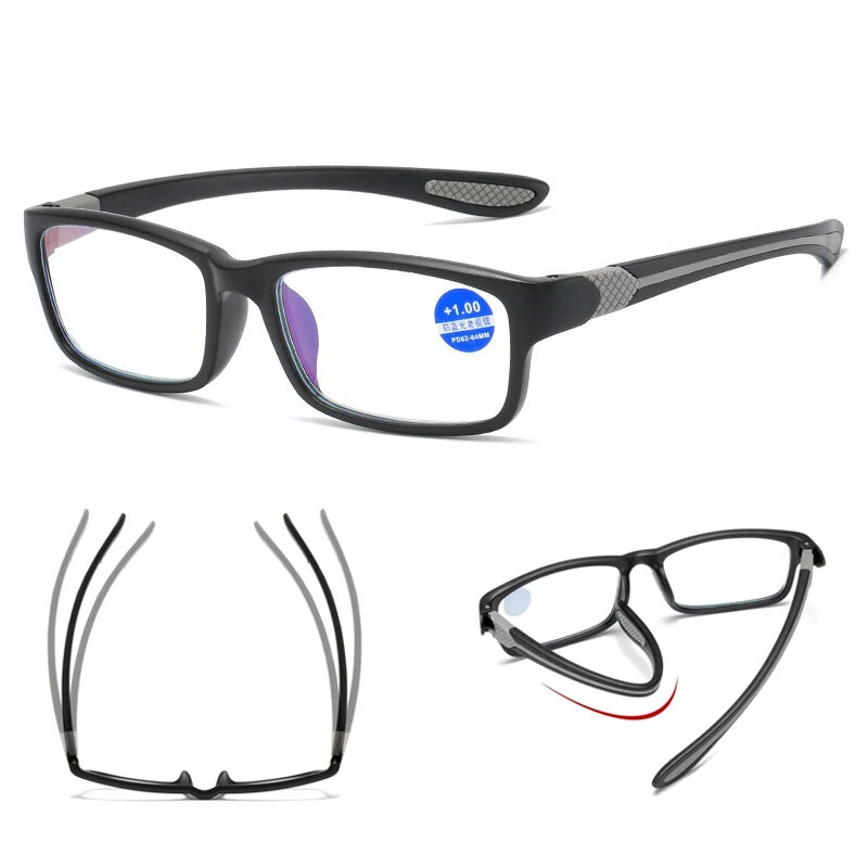 Ultralight Sports Reading Glasses Anti-blue Light Eyewear Glasses TR90 Frame Presbyopia Eyeglasses for Men Women (image for) Ultralight Sports Reading Glasses Anti-blue Light Eyewear Glasses TR90 Frame Presbyopia Eyeglasses for Men Women